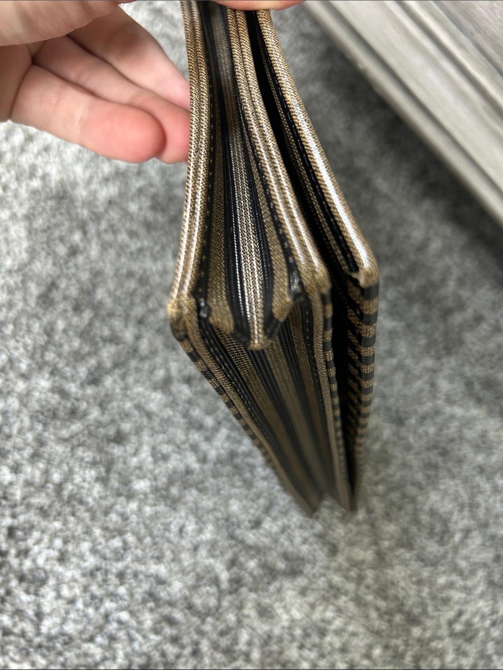 Striped Canvas Clutch - Picture 4 of 13